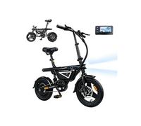 Vélo électrique pliable 14'' EB1S-250W-36V12Ah-avec port de chargement USB-3 vitesses-25 km/h-Autonomie 50 km-Avec APP-Urbain