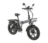 Vélo électrique pliable 20"" - 1000W - Lithium 48V 18Ah - Shimano 7 Vitesses - Autonomie 100km - Gris
