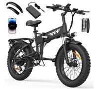 Vélo Électrique Pliable-20""*4.0 pneus tout terrain-Moteur 1000W-Batterie Amovible 48V/15Ah-Autonomie 50-60km-Shimano 7