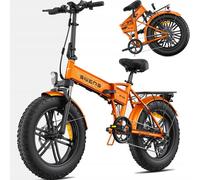Vélo Électrique Pliable 20" - Engwe Ep-2 Boost - Batterie 48v 13ah - 25km/H - Autonomie 100km - Avec Amortisseur Avant - Vtc Fat Bike - Orange