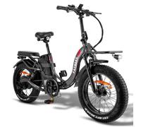 Vélo Électrique Pliable 20"" - FAFREES F20X MAX - 1000W 48V/30Ah Samsung Batterie Amovible - Shimano 7s - Autonomie 200 km, Gris