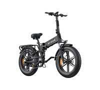 velo electrique pliable adulte ENGINE Pro 2.0 Autonomie 110km tout suspendu Pneus tout terrain 20 pouces VTT Fat bike 52V16Ah Noir