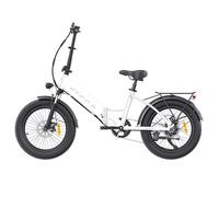 Vélo Électrique Pliable Avaka K300, Moteur 350w, Batterie 36v 16ah, Pneus 20 X 3,0 Pouces, Vitesse Maximale 31km/H, Autonomie 100km, Freins À Disque Avant Et Arrière - Blanc