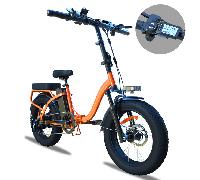 Vélo électrique pliable BLUVALL Z01, batterie amovible 36 V 13 Ah, Shimano 7 vitesses - orange