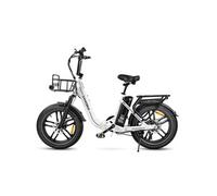 Vélo électrique pliable C05 Pro, gros pneu, 25 km/h, blanc