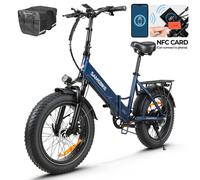 Vélo Électrique Pliable De Ville Samebike Lotdm200-Ii 750w 40km/H 80km 20" + Carte Nfc -Bleu Foncé