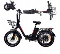 velo electrique pliable DZ2030 - Moteur 1000W - batterie 16Ah - avec pneus 20""*4.0 et SHIMANO 7 speed-noir