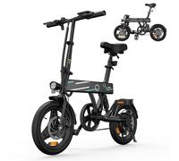 Vélo électrique pliable léger EB1 14"" - Moteur 250 W - Batterie 36 V 7,8 Ah - 3 vitesses - 150kg - Autonomie 30-40 km - Noir