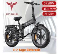 Vélo électrique pliable，ENGINE Pro 2.0，Pneus larges tout-terrain 20""，Autonomie 110km，32km/h，750W，832wh，Frein hydraulique，8 vitesses