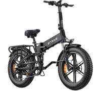 velo electrique pliable ENGWE ENGINE Pro 2.0 Autonomie 110km Batterie 52V16Ah Tout suspendu Pneus snow 20 pouces VTT Fat bike Noir