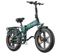 Vélo électrique pliable ENGWE ENGINE Pro 2.0, gros pneu 20 x 4,0 pouces, couple 75 Nm, batterie 52 V 16 Ah, vitesse maximale 25 km/h, autonomie 100 km, Shimano 8 vitesses ENGINE Pro 2.0 vert