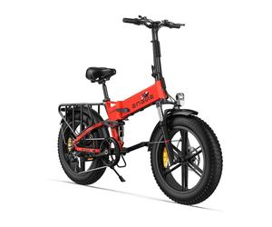 Vélo électrique pliable ENGWE ENGINE X 20 pour adultes, batterie au lithium 48 V 13 Ah, 7 vitesses, suspension complète-Rouge