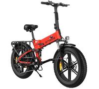 Vélo Électrique Pliable ENGWE ENGINE X (Rouge) - Moteur 250W - Autonomie Max 120km - Pneus 20x4.0 - Double Suspension - SGS Certifié