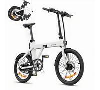 Vélo Électrique Pliable Engwe P20 - Pneus 20 Pouces, Moteur 250 W, Batterie 36 V 9,6 Ah, Autonomie 100 Km, Vitesse Maximale 25 Km/H, Freins Hydrauliques - Blanc
