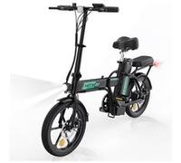 Vélo électrique Hitway Vélo Electrique Pliable Noir 16 pouces Vélos à Assistance Pédalage Assisté