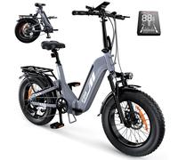 Vélo électrique pliable iScooter EB8 avec batterie 48 V 15 Ah - gris