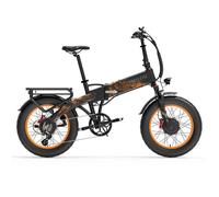 Vélo électrique pliable LANKELEISI X2000 MAX, double moteur, Batterie 48 V 20 Ah, Noir&Orange