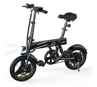 Vélo électrique pliable léger EB1 14"" - Moteur 250 W - Batterie 36 V 7,8 Ah - 3 vitesses - 150kg - Autonomie 30-40 km - Noir