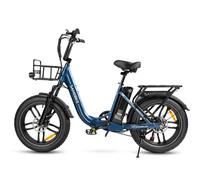 Vélo Électrique Pliable Samebike C05 Pro 500 W 36 V 13 Ah Vitesse Maximale : 35 Km/H Autonomie : 70 Km Double Suspension Freins À Disque Pneus 20 × 4 Bleu Foncé