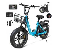Vélo électrique pliable Samebike C05 Pro -Moteur 500W -Batterie 36V/13Ah -Autonomie 100km -Shimano 7 Vitesses - Pneus 20*4"",bleu