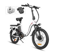 Vélo électrique pliable SAMEBIKE CY20, vélo électrique de banlieue 20'' pour adultes, moteur 350 W, batterie 36 V 12 Ah