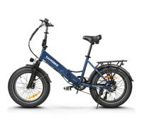 Vélo Électrique Pliable Samebike Lotdm200-Ii Moteur 750 W, Batterie 48 V 13 Ah Vitesse Maximale 40 Km/H Autonomie 80 Km Roues De 20 Pouces Suspension Intégrale Freins À Disque + Carte Nfc Bleu Foncé