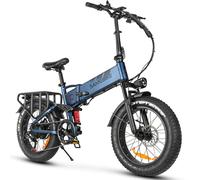 Vélo électrique pliable SAMEBIKE RS-A02 Pro 20 pouces avec batterie 48 V 15 Ah, Bleu