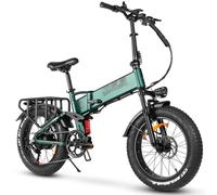 Vélo électrique pliable SAMEBIKE RS-A02 Pro 20 pouces avec batterie 48 V 15 Ah, Vert