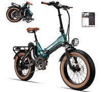 Vélo Électrique Pliable Tout-Terrain/Urbain Mihogo One 20 Pouces, Moteur 1000 W, Batterie 48 V 28,8 Ah, Vitesse Maximale 45 Km/H, Autonomie 270 Km, Freins À Disque À Huile + App - Vert