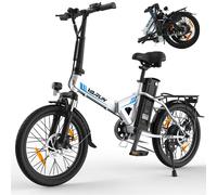 Vélo électrique pliable VARUN C20-1 pour adulte avec moteur 250 W et batterie amovible 48 V 13 Ah