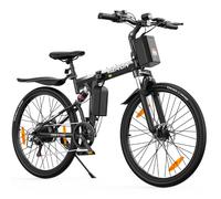 Vélo électrique pliable VARUN M26-3 PRO, batterie 48 V 7,8 Ah, suspension intégrale - argent