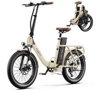 Vélo électrique pliable ville 250W, batterie 48V17AH 100km autonomie, SHIMANO 7 vitesses, application smartphone Bluetooth