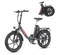 Vélo Électrique Pliant 20 Pouces - Moteur 250W, Batterie 20Ah (960 Wh) jusqu’à 120 km d’Autonomie, 7 Vitesses-gris