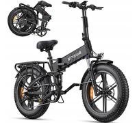 Vélo Électrique Pliant Engwe Engine Pro 2.0, 1200w, 52v16ah, Pneus 20 X 4 Pouces, Freins À Disque Hydrauliques, Transmission Shimano Altus 8 Vitesses, Autonomie De 110 Km - Noir