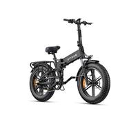 Vélo électrique pliant, équipé de pneus de 20 x 4 pouces de large, d'une batterie de 16 Ah, d'une suspension intégrale, de 8 vitesses et du