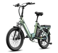 Vélo électrique pliant FAFREES F20 Flex, batterie amovible 25 Ah, 7 vitesses pour les trajets urbains - vert éclatant