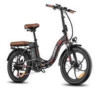 Vélo électrique pliant FAFREES F20 Pro avec batterie 20 Ah, pneus larges 20 pouces, 7 vitesses - Noir