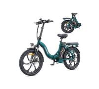 Vélo électrique pliant HillMiles MilePort 1 Vert 20", moteur 250W, batterie intégrée 36V 13Ah, Shimano 7 vitesses