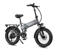 Vélo électrique pliant Maxtron Polaris, batterie 48 V 13 Ah, double suspension et transmission Shimano 7 vitesses - Gris