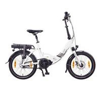 Vélo électrique pliant NCM Bikes Paris Max N8R Blanc - 20" , 250W, Batterie amovible 36V 14Ah Blanc G