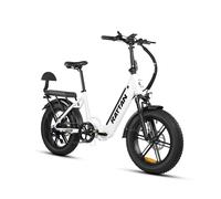 Vélo électrique pliant RATTAN LF Pro, batterie 48 V 18 Ah, Shimano 7 vitesses - Blanc