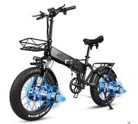 Vélo électrique pliant RX20 MAX double moteur pneus larges 20 pouces batterie 48 V 18 Ah 7 vitesses freins hydrauliques