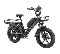 Vélo électrique pliant SINOHON Delivery Pro Max avec double batterie, panier avant et porte-bagages arrière
