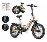 Vélo Électrique Pliant Urbain Engwe L20 3.0 Pro, 250w, 25 Km/H, 100 Nm, Moteur Central, Suspension Intégrale, Pneus 20" × 3,0", Batterie 48 V 15 Ah (720 Wh), Cellules Samsung Avec Bms - Or