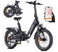 Vélo Électrique Pliant Urbain Engwe L20 3.0 Pro, 250w, 25 Km/H, 100 Nm, Moteur Central, Suspension Intégrale, Pneus 20" × 3,0", Batterie 48 V 15 Ah (720 Wh), Cellules Samsung Avec Bms - Noir