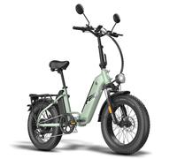 Vélo électrique Polar Fafrees FF20, pneus larges 20 pouces, moteur 500 W, double batterie 48 V 26,8 Ah - Vert