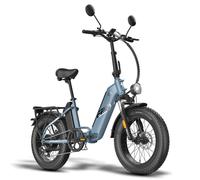 Vélo électrique Polar Fafrees FF20, pneus larges 20 pouces, moteur 500 W, double batterie 48 V 26,8 Ah - bleu
