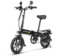 Vélo Électrique Portable Samebike Yinyu14 Puissance De Sortie 350 W Tension 36 V Capacité De La Batterie 7,8 Ah Vitesse Maximale : 25 Km/H Autonomie : 30 Km Modèle Noir