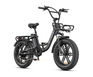 Vélo électrique pour adultes ENGWE L20 Boost, vélo électrique à gros pneus de 20 pouces pour femmes, batterie 48 V 13 A, Shimano 7 vitesses, Noir