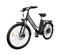Vélo électrique pour adultes, moteur arrière 250W, vélo électrique à 7 vitesses, vélo de ville 26” avec autonomie de 45 km et vitesse de 25 km/h, suspension avant, batterie 36V 20AH, frein à disque, c